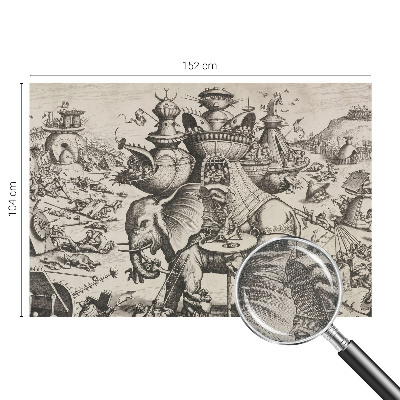 Carta da parati per cameretta Una battaglia grottesca