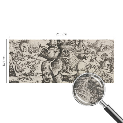 Carta da parati per cameretta Una battaglia grottesca