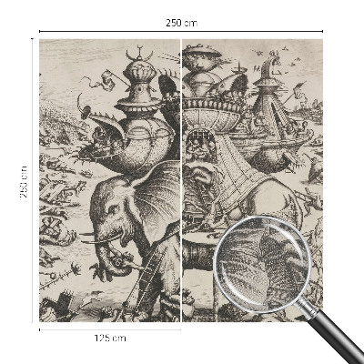 Carta da parati per cameretta Una battaglia grottesca