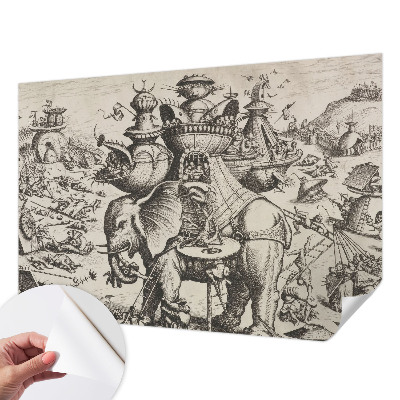 Carta da parati per cameretta Una battaglia grottesca