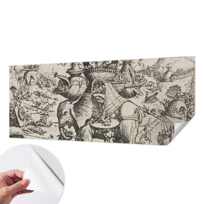 Carta da parati per cameretta Una battaglia grottesca