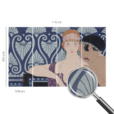 Fotomurale 3D coppia di artisti