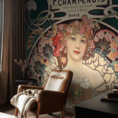 Fotomurale effetto 3D Simmetria floreale