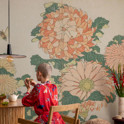 Fotomurale per bambini fiori di crisantemo
