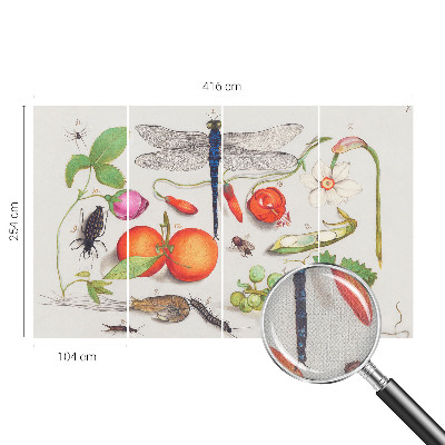 Fotomurale 3D Illustrazione naturalistica
