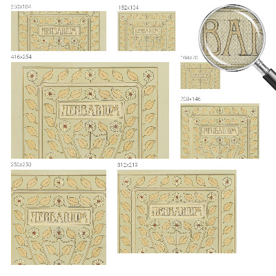 Carta da parati panoramica effetto 3D Ornamento per piante