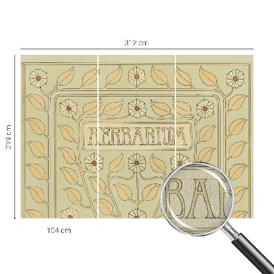 Carta da parati panoramica effetto 3D Ornamento per piante