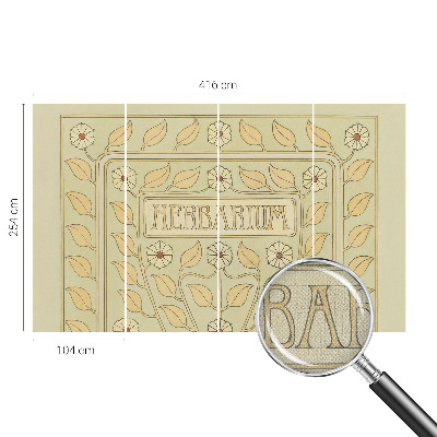 Carta da parati panoramica effetto 3D Ornamento per piante