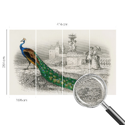 Fotomurale per bambini Piume colorate