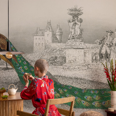 Fotomurale per bambini Piume colorate