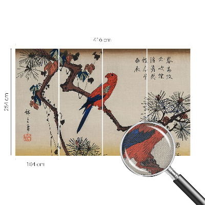 Carta da parati adesiva Un uccello su un ramo