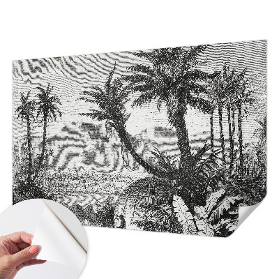 Carta da parati 3D oasi tropicale