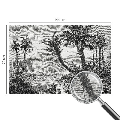 Carta da parati 3D oasi tropicale