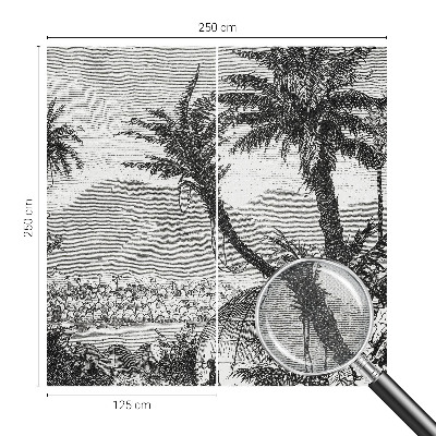 Carta da parati 3D oasi tropicale