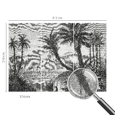 Carta da parati 3D oasi tropicale