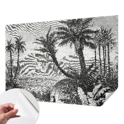 Carta da parati 3D oasi tropicale