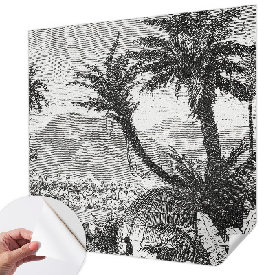 Carta da parati 3D oasi tropicale