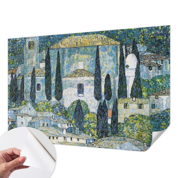 Carta da parati panoramica effetto 3D Case in cipresso