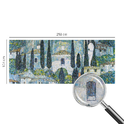 Carta da parati panoramica effetto 3D Case in cipresso