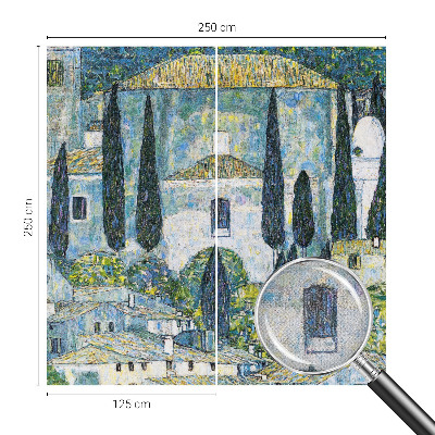 Carta da parati panoramica effetto 3D Case in cipresso