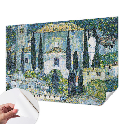 Carta da parati panoramica effetto 3D Case in cipresso