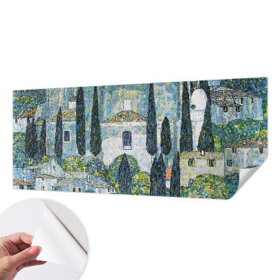 Carta da parati panoramica effetto 3D Case in cipresso