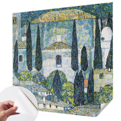 Carta da parati panoramica effetto 3D Case in cipresso