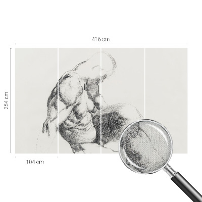 Fotomurale 3D schizzo maschile