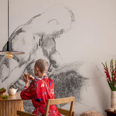 Fotomurale 3D schizzo maschile