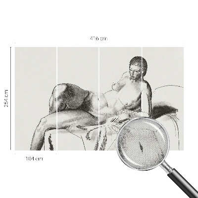 Fotomurale effetto 3D Nudo artistico