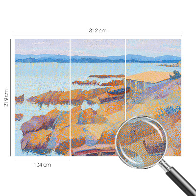 Carta da parati panoramica effetto 3D Vista sul mare