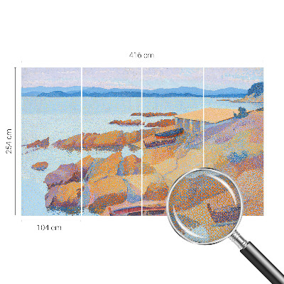 Carta da parati panoramica effetto 3D Vista sul mare