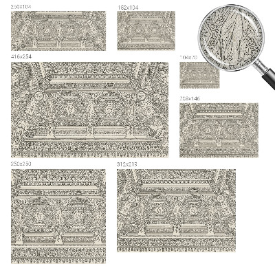 Carta da parati effetto profondità ornamento classico