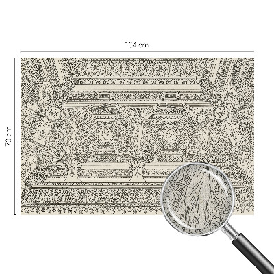 Carta da parati effetto profondità ornamento classico