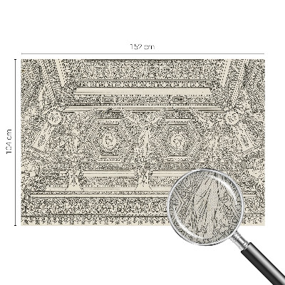 Carta da parati effetto profondità ornamento classico