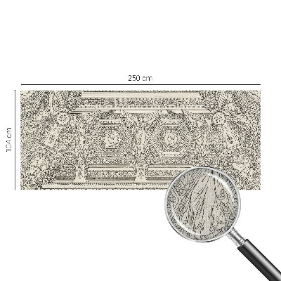 Carta da parati effetto profondità ornamento classico