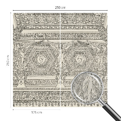 Carta da parati effetto profondità ornamento classico