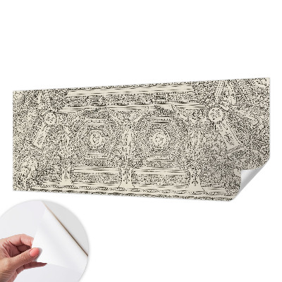 Carta da parati effetto profondità ornamento classico