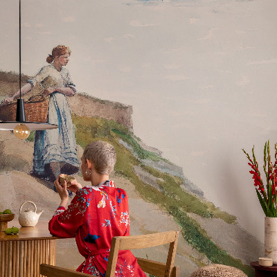 Carta da parati effetto profondità Paesaggio della schiena