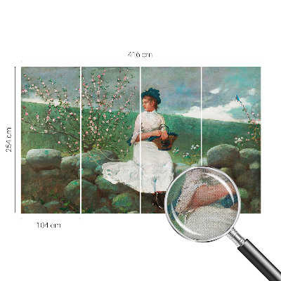 Carta da parati cameretta Pace fiorita