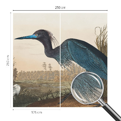 Carta da parati effetto profondità Uccelli acquatici