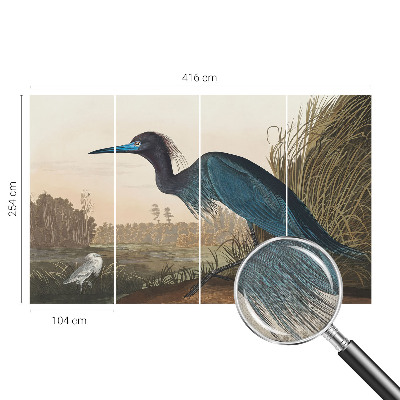 Carta da parati effetto profondità Uccelli acquatici