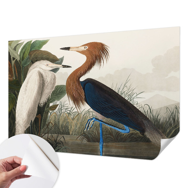 Carta da parati 3D Uccelli tra le piante