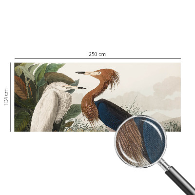 Carta da parati 3D Uccelli tra le piante