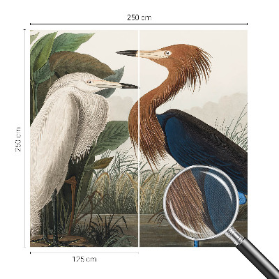 Carta da parati 3D Uccelli tra le piante