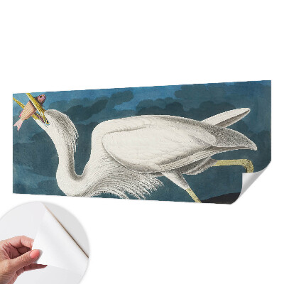 Carta da parati cameretta Uccello con pesce