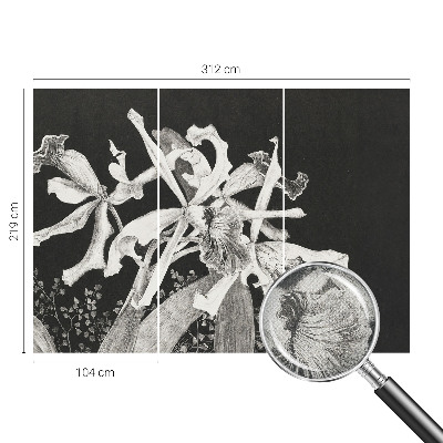 Carta da parati cameretta Illustrazione di un'orchidea