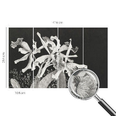 Carta da parati cameretta Illustrazione di un'orchidea