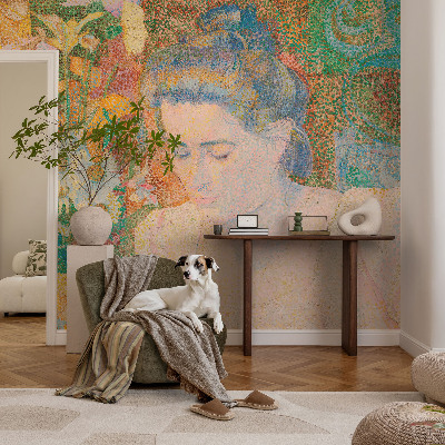 Fotomurale per cameretta Ritratto floreale