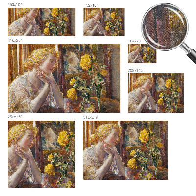 Fotomurale adesivo Donna con le rose